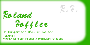 roland hoffler business card